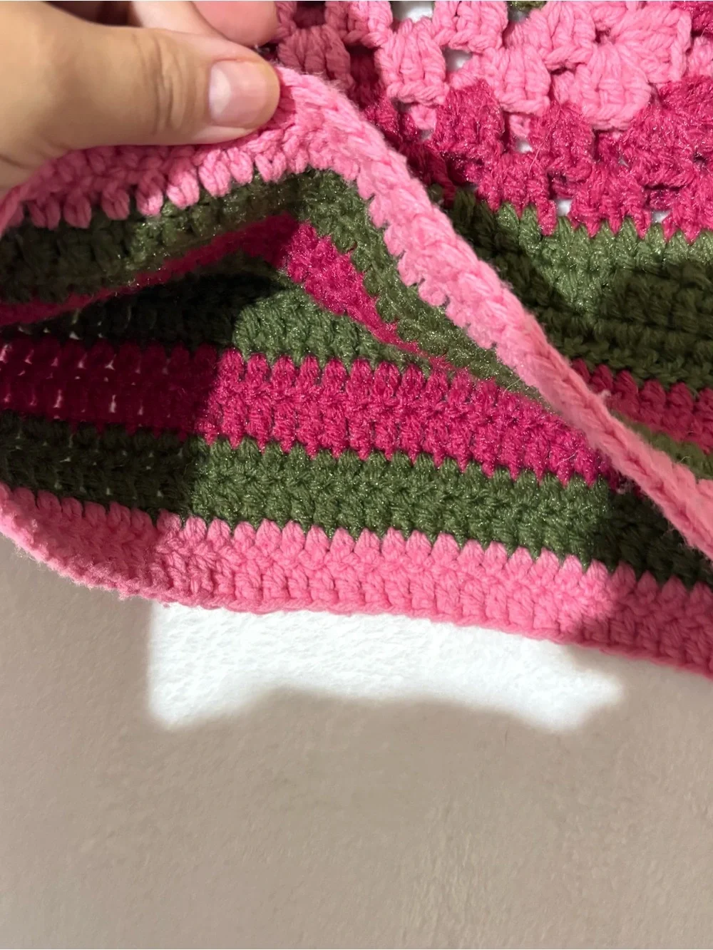 Vintage Handmade Crochet Granny Square Tank Top Vest